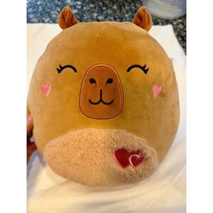 Squishmallows 11' Valentines Lijjian the Capybara With Tags - Hard to Find